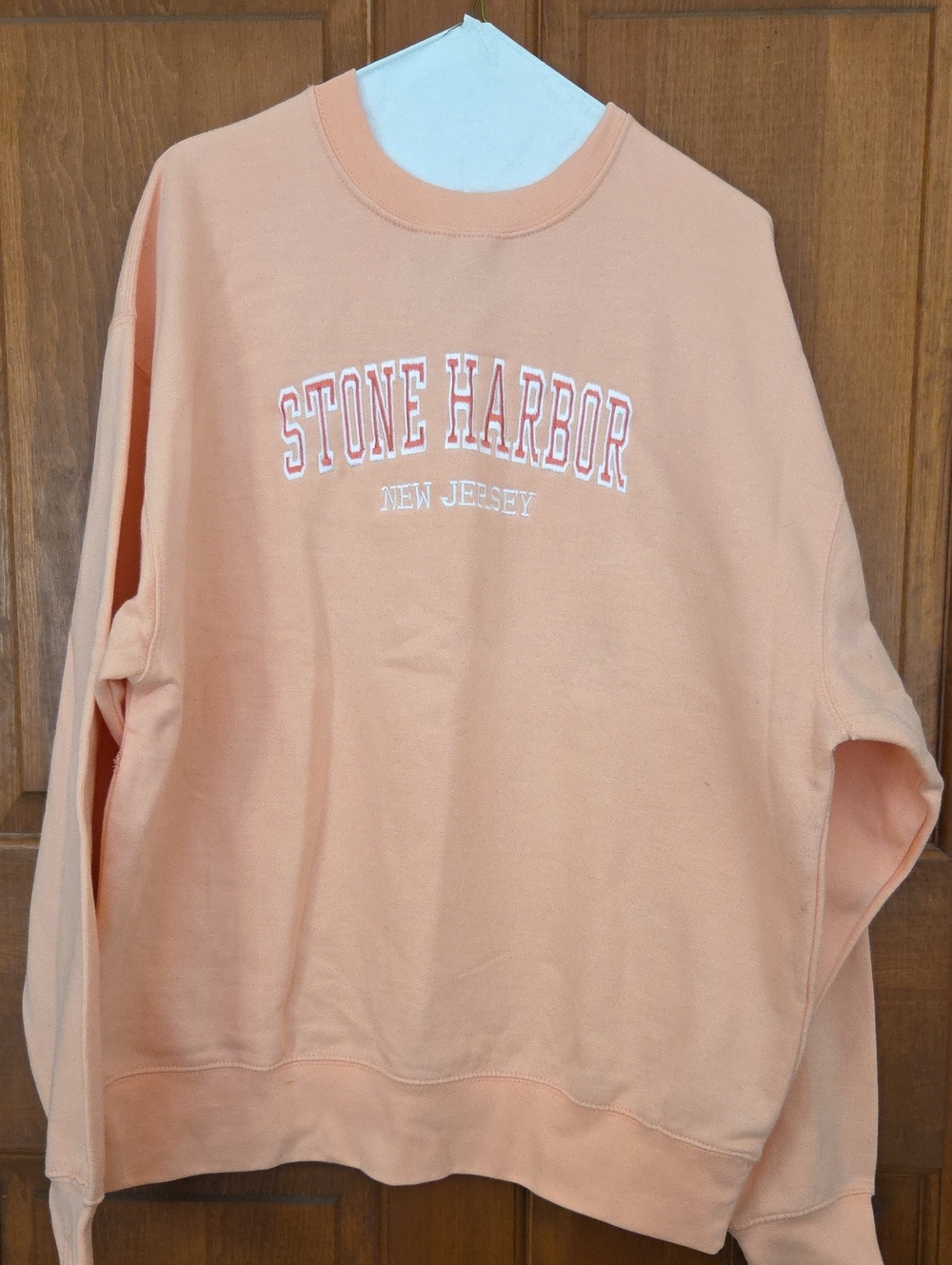 Stone Harbor Peach Crewneck Pullover - Women's Sweatshirt